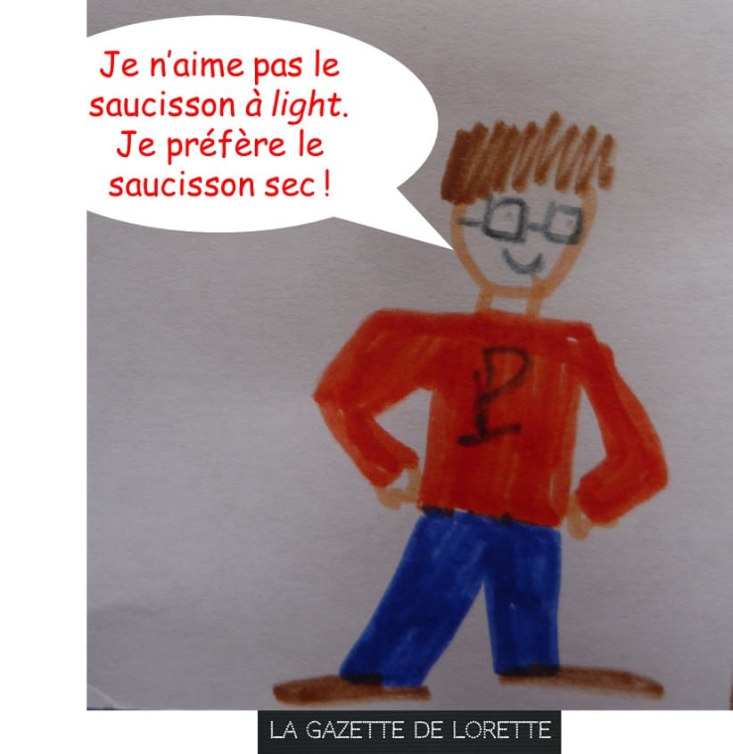 Les mots d'enfants de la Gazette de Lorette - saucisson à l'ail